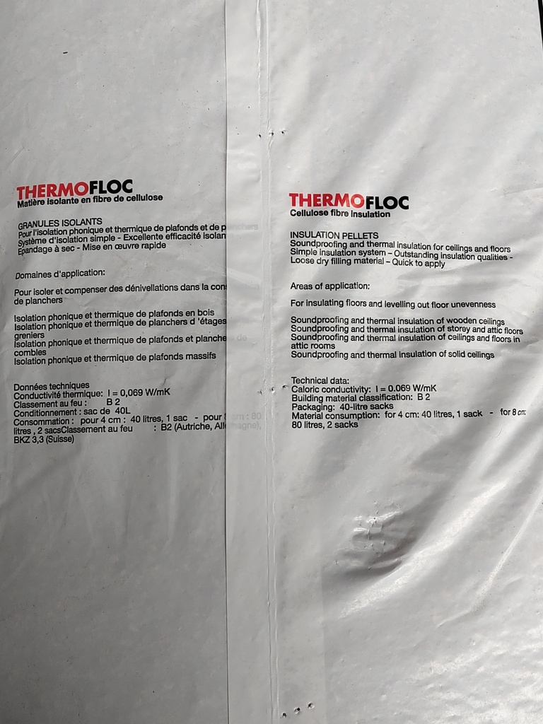 Stock Liège - Granulés isolants Thermofloc