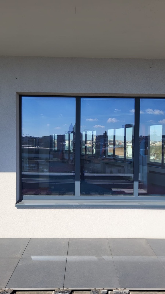 Fenêtre 3 vantaux fixes - Gris Anthracite