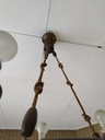 Lustre en bois style gouvernail marin (L) 