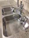 Evier en inox avec double bac (L) 