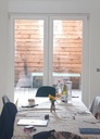 Châssis double porte fenêtre PVC blanc (L)