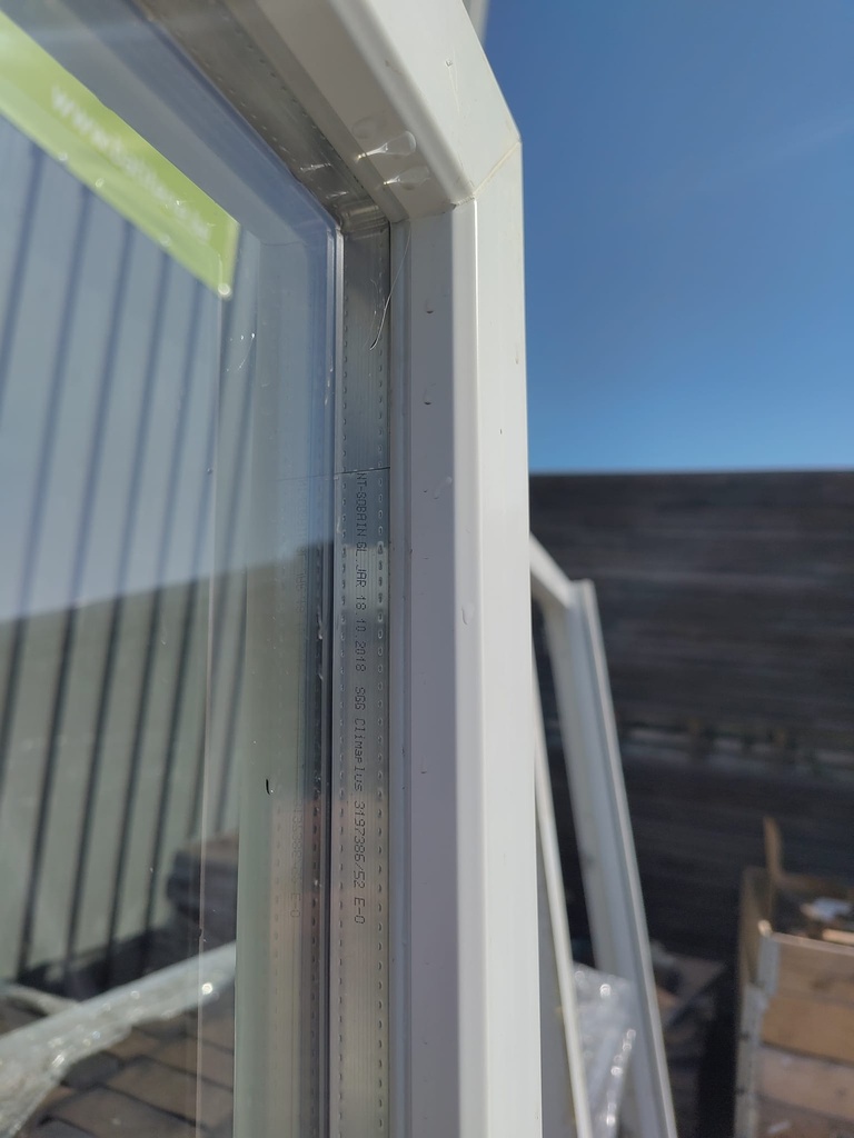 Châssis double porte fenêtre PVC blanc (L)