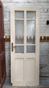 Porte en bois massif vintage avec vitres (L)  