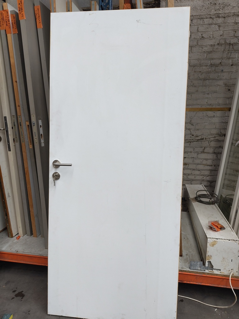 Porte à peindre blanche avec clé (L) 