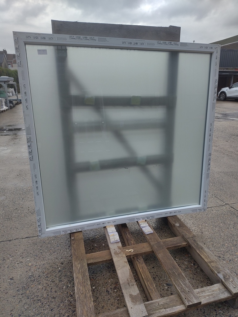 Châssis de fenêtre PVC blanc avec vantail fixe (L) 