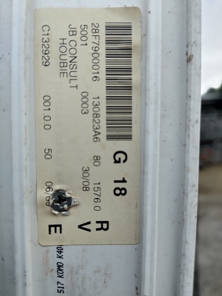 Châssis de fenêtre PVC blanc avec vantail fixe (L) 