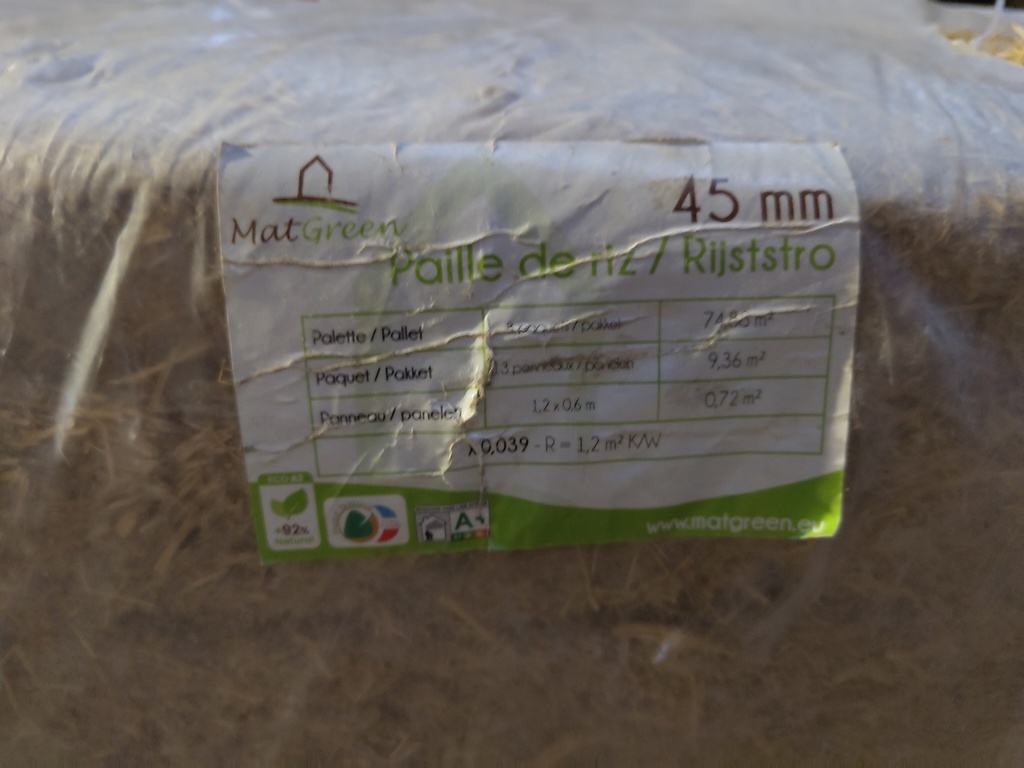 Paille de riz 120x60x4,5 cm (L) 