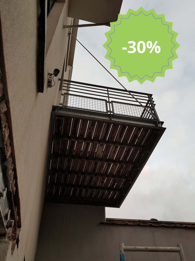 Terrasse suspendue - Structure métal