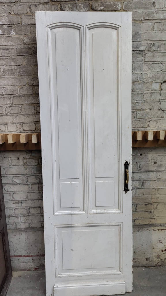 Porte ancienne en bois - blanche (L)