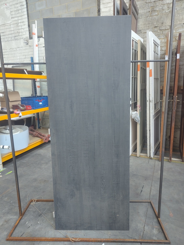 Porte noire non percée 195x72,5x4 cm (L)