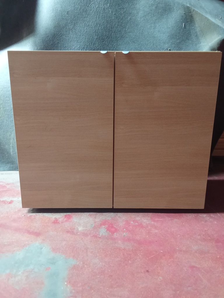 Armoire 2 portes - façade imitation chêne