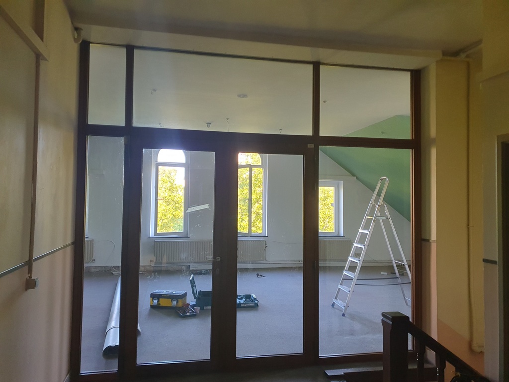 [EXT - St Michel] Baie vitrée intérieure - bois