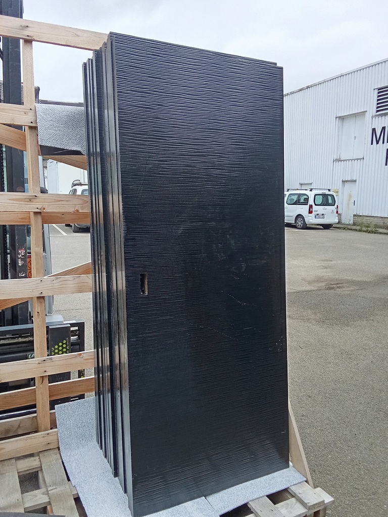 Porte revêtement stratifié noir - 83cm
