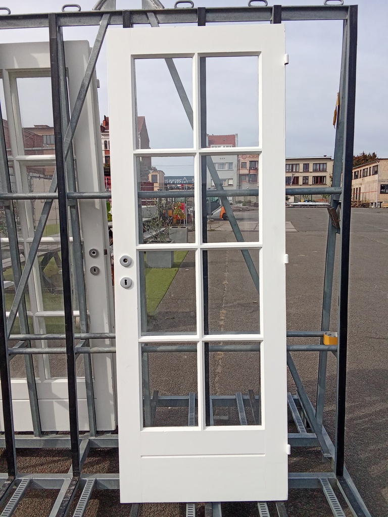 Porte vitrée blanche