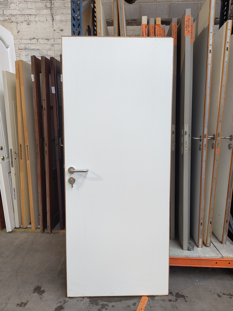 Porte à peindre blanche avec clé (L) 