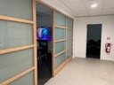 Cloisons Chêne avec vitre givrée (L)