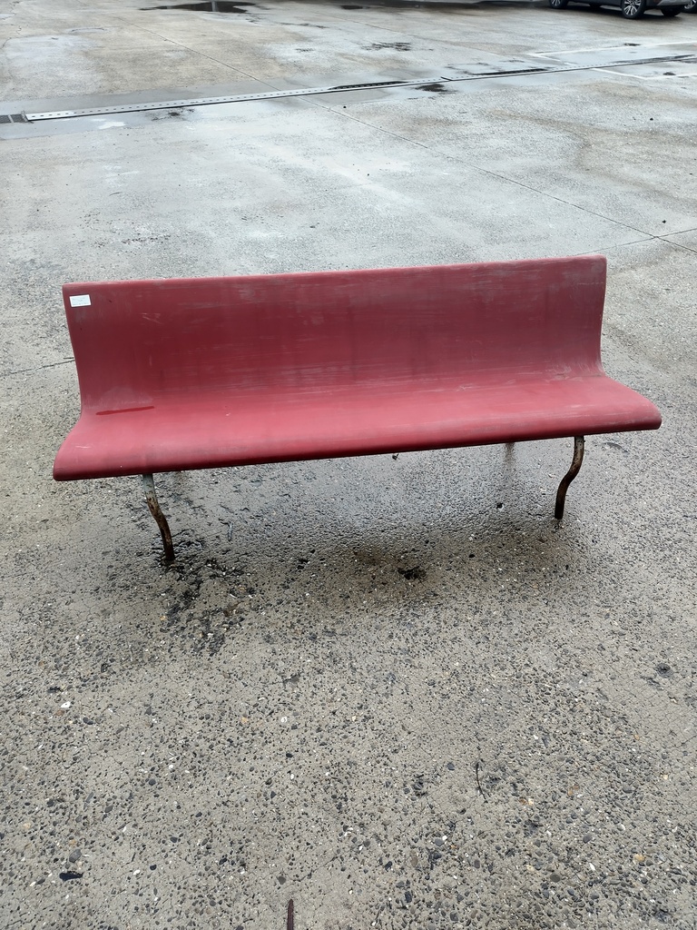 Banc plastique rouge 200x60x78 cm (L)