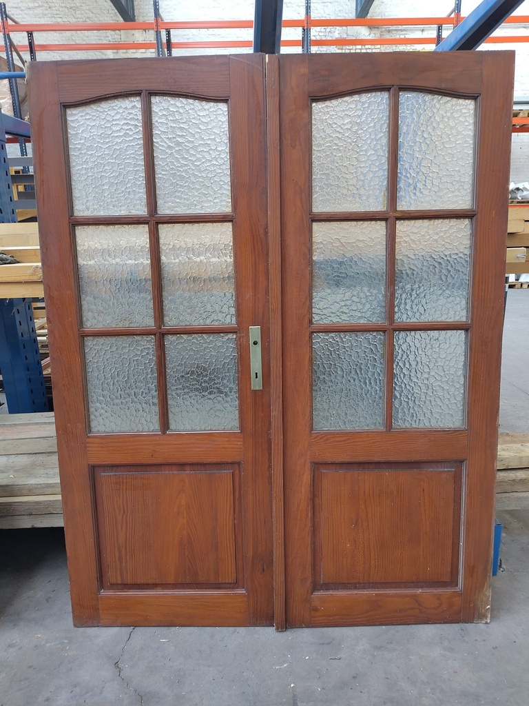 Double porte en bois massif vintage - 204x80 cm (L)