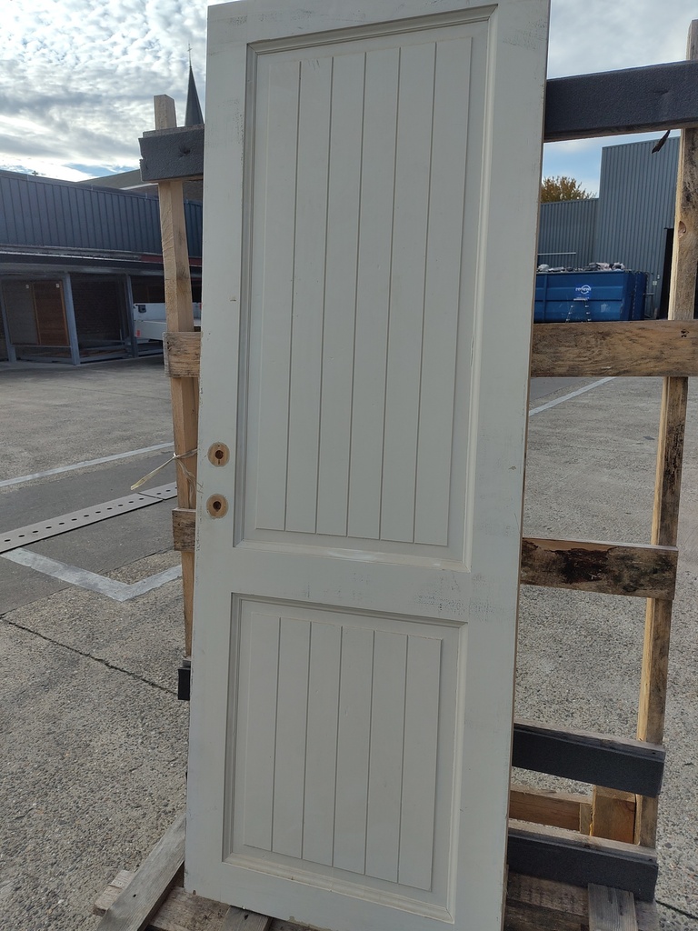 Porte ancienne blanche 2 panneaux 199,5x72x4 (L) 