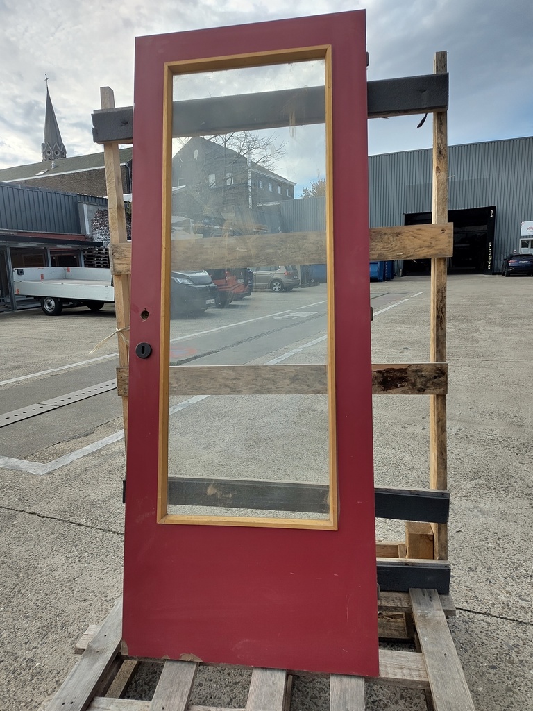 Porte vitrée rouge 201x77,2x4 cm (L)