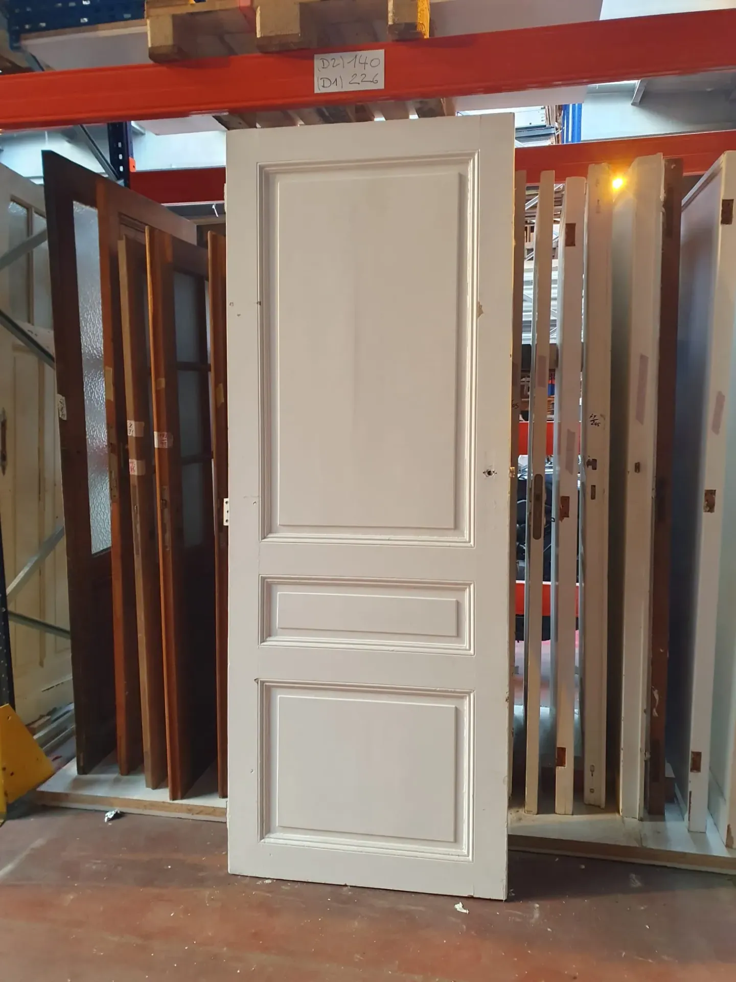 Porte ancienne à panneaux - 83,5*221