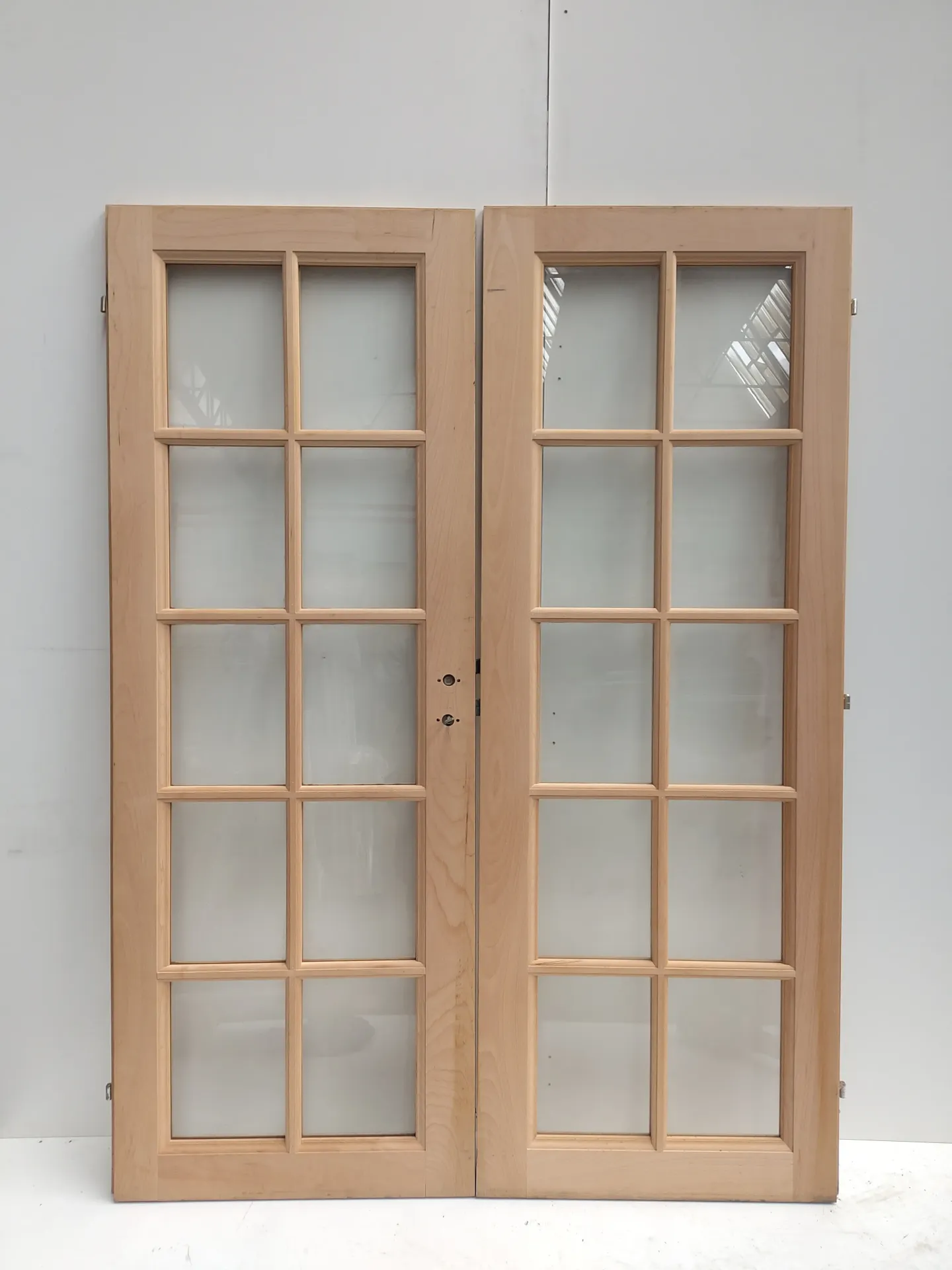 Double porte vitrée 10 carreaux - 198x146x4 cm (L)