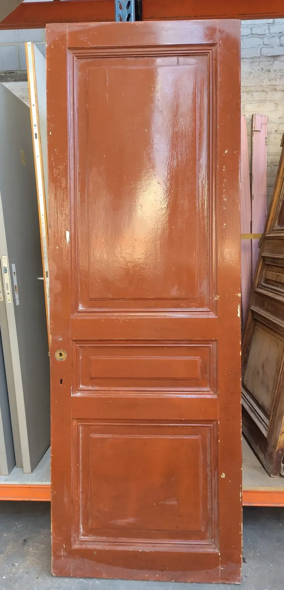 Porte ancienne 3 panneaux 230x83x4,5 cm (L)