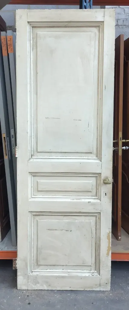 Porte pleine 3 panneaux 236x82x4,5 cm (L)