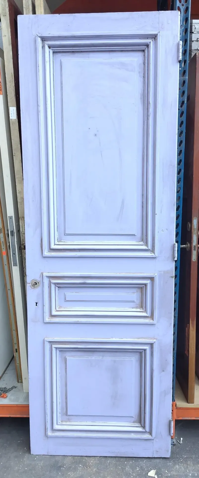 Porte pleine 3 panneaux 240x81,5x5 cm (L)