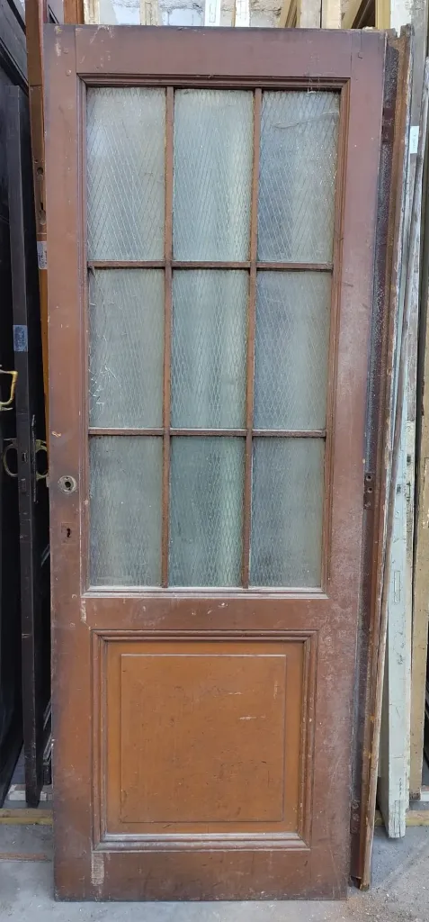 Porte pleine vitrée 209x75x4 cm (L)