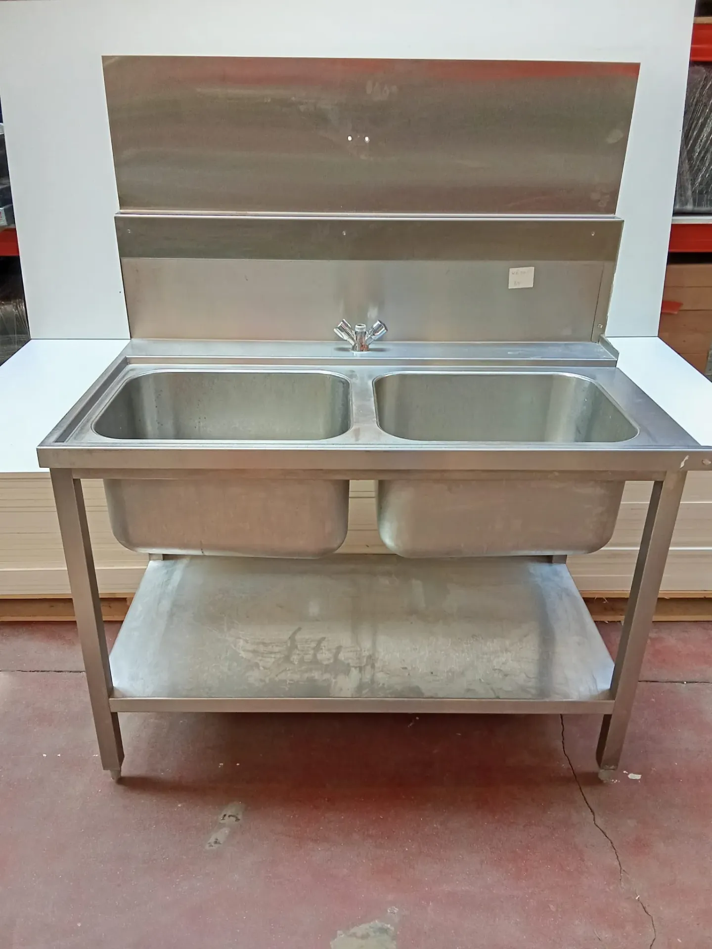 Meuble double evier en Inox