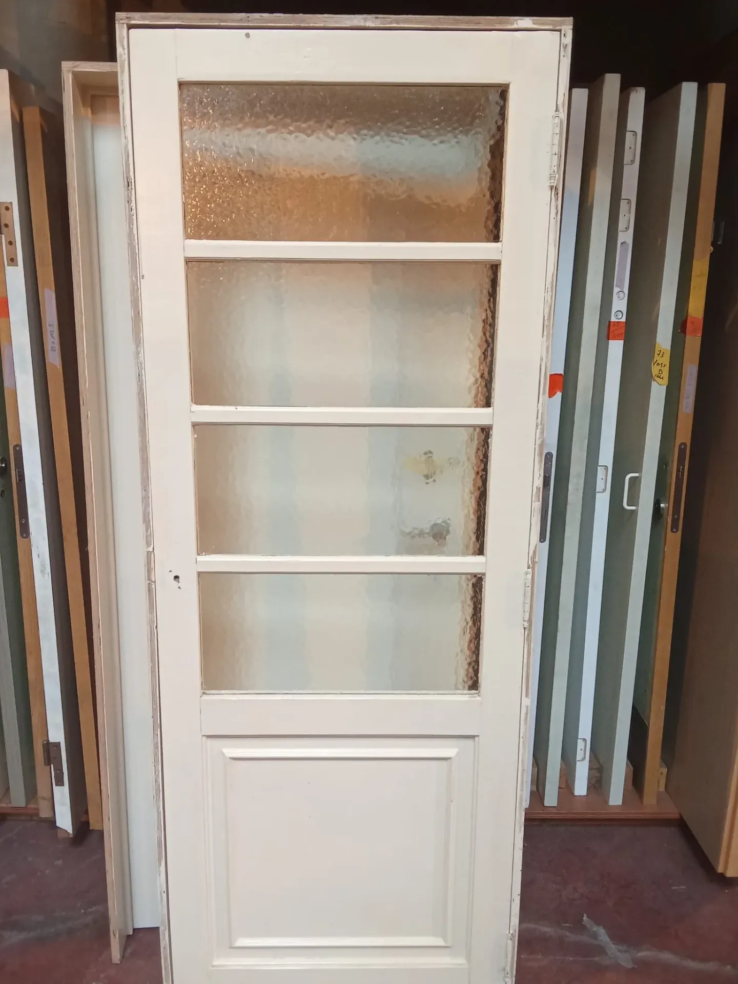 Porte avec vitrage martelé - 73*201,5cm