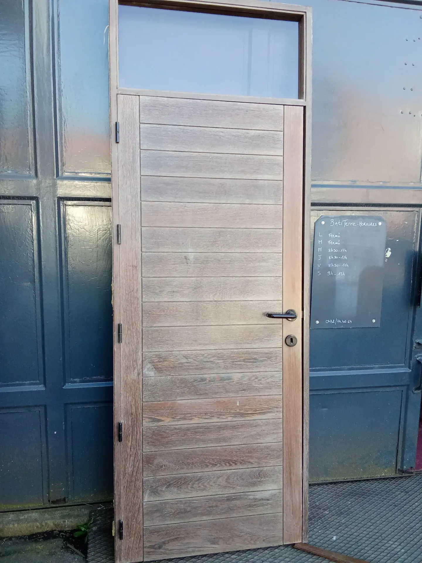 Porte en Wengé massif avec cadre