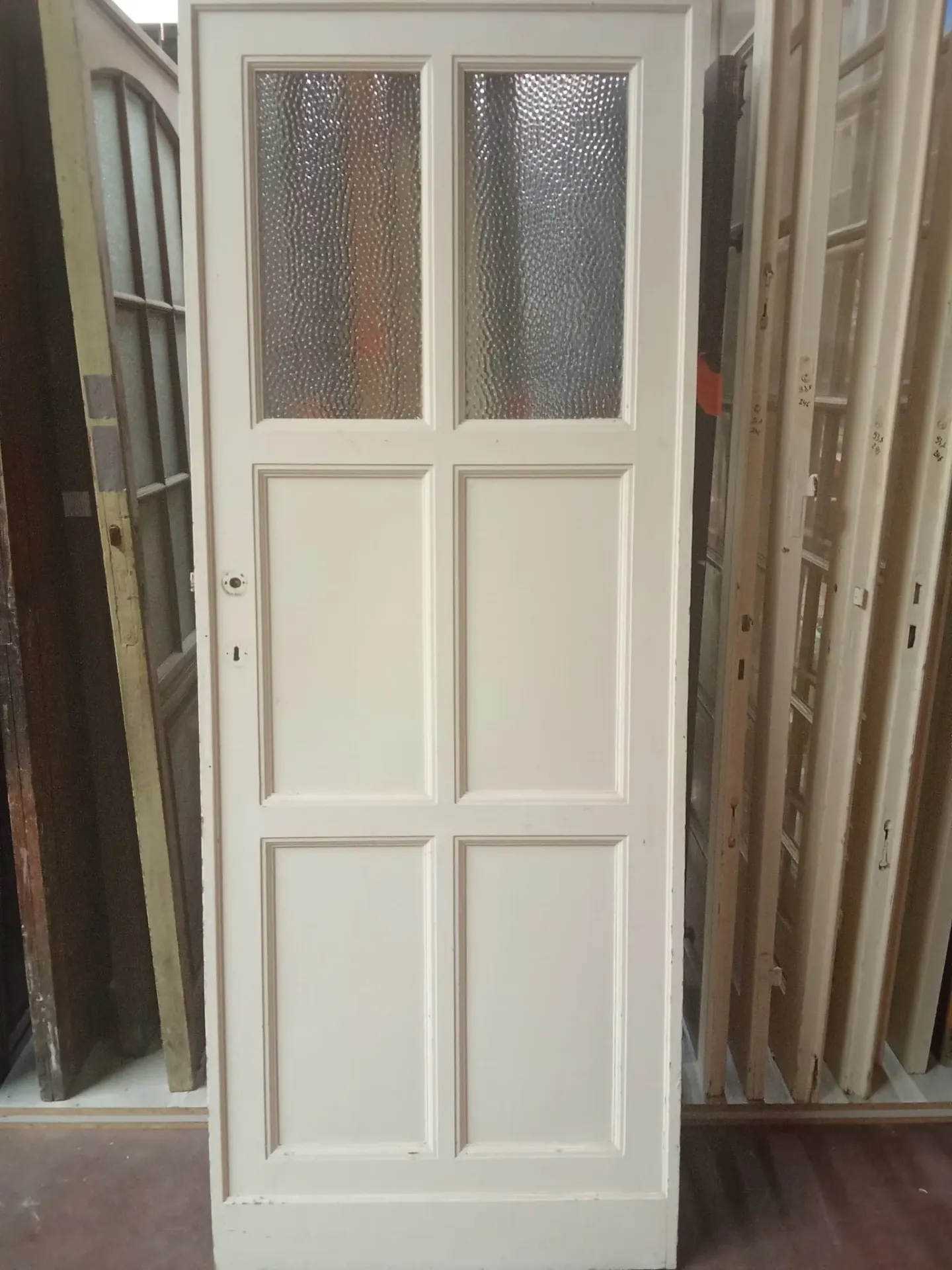 Porte vitrage martelé - 82.5*214cm droite