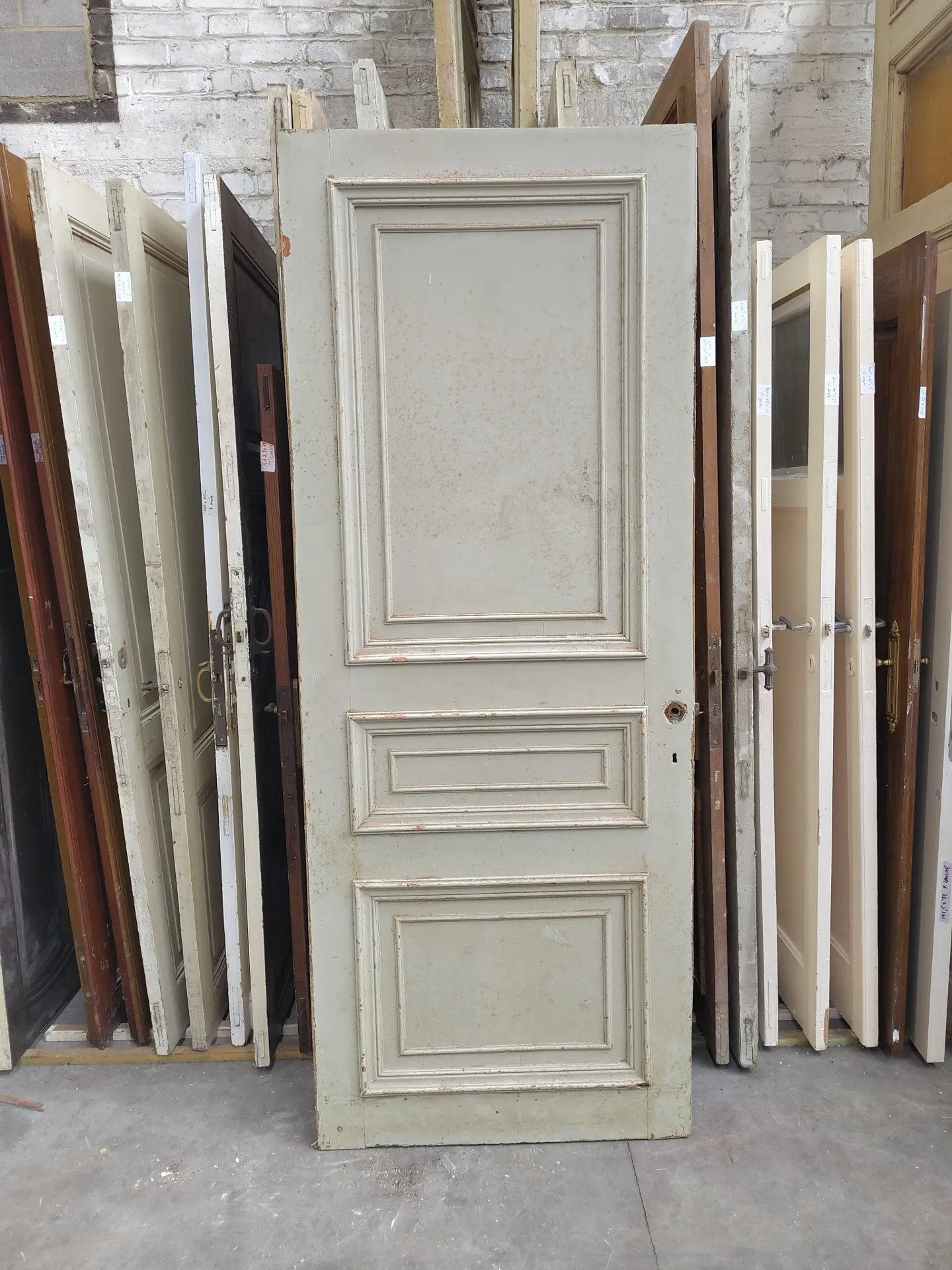 Porte pleine 3 panneaux 224x87,5x4 cm (L)