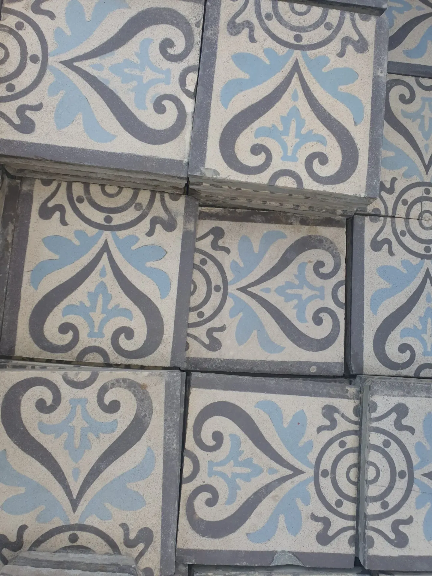 Carreau de ciment coeur 14,5*14,5