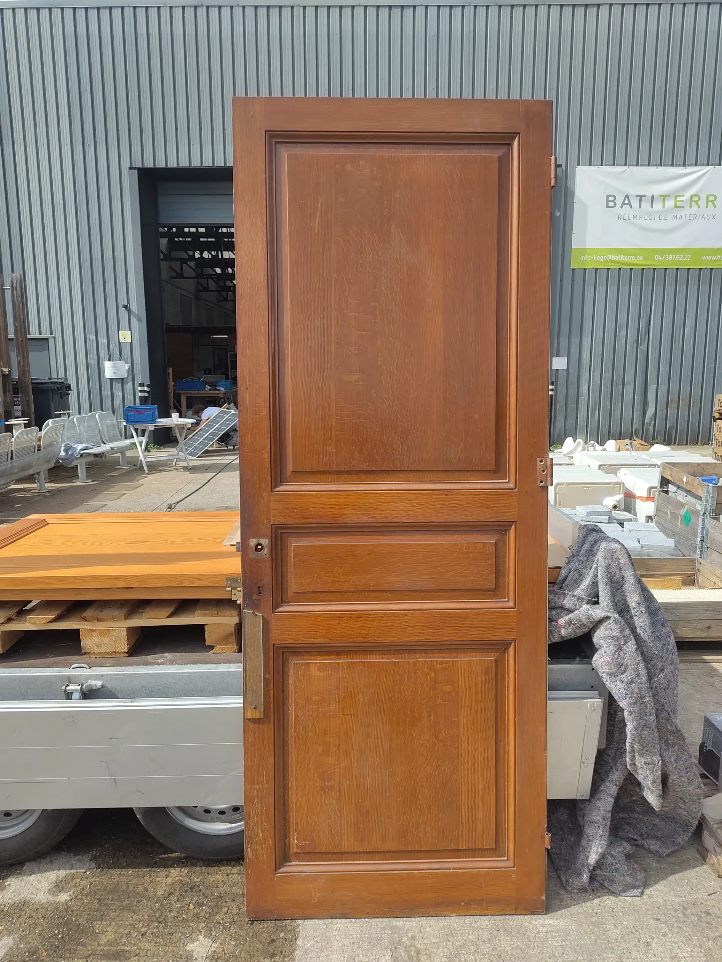 Porte pleine à panneaux 201,5x83x4 cm (L)