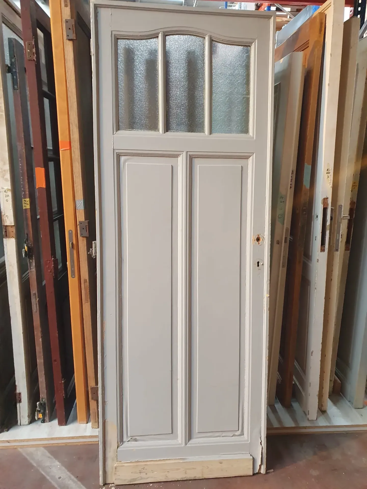 Porte vitrage martelée - 83cm