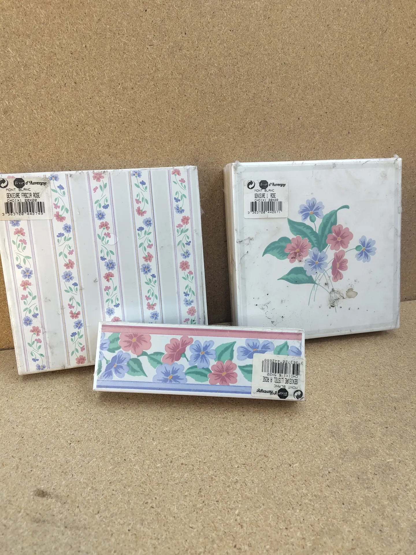 Carrelage Terre d'Auvergne fleuri 20x20x0,6 cm (L)