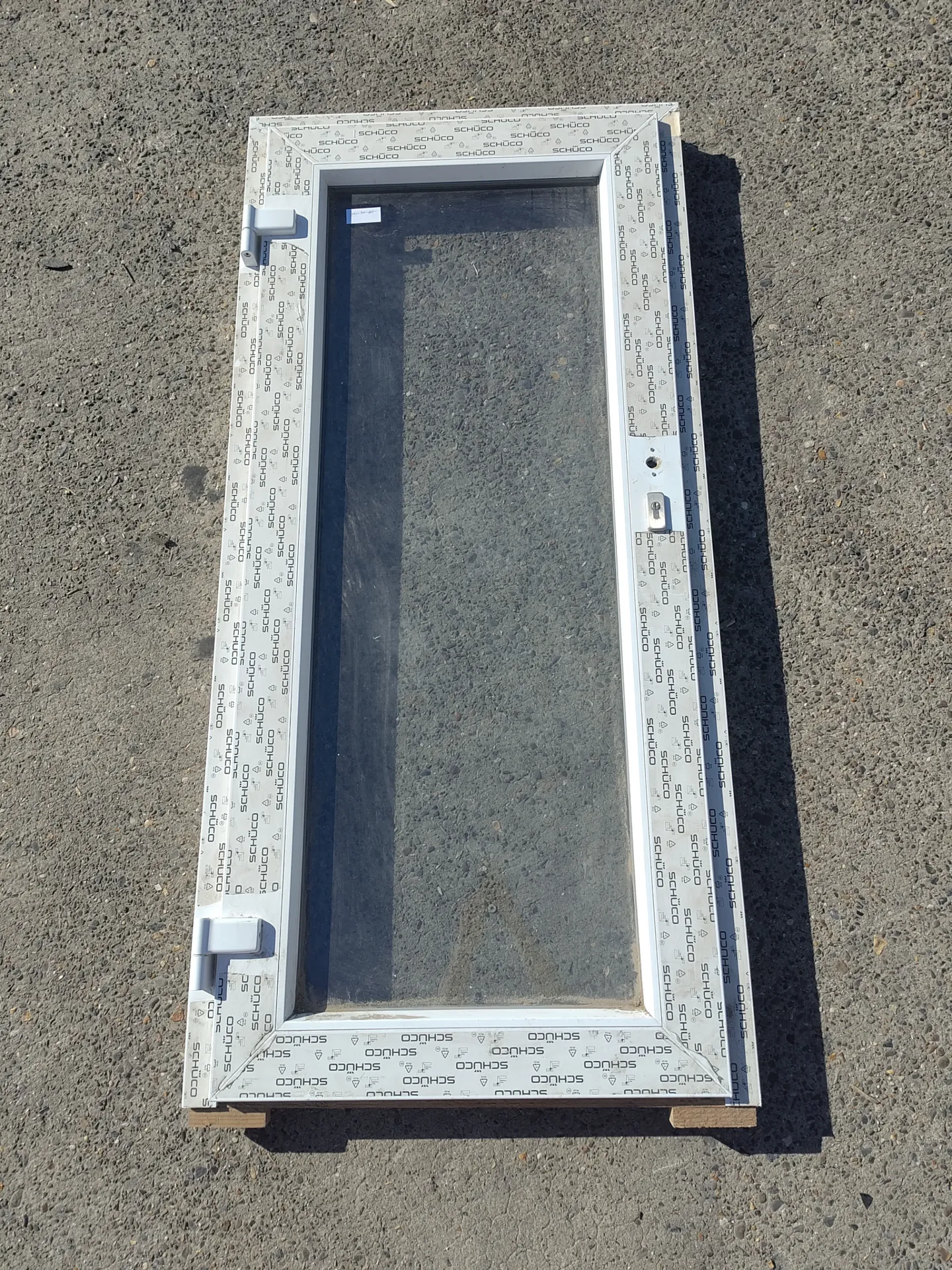 Porte extérieure PVC blanc/anthracite 190x90x8,2 cm (L)
