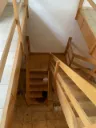 Escalier droit à deux volées (L)