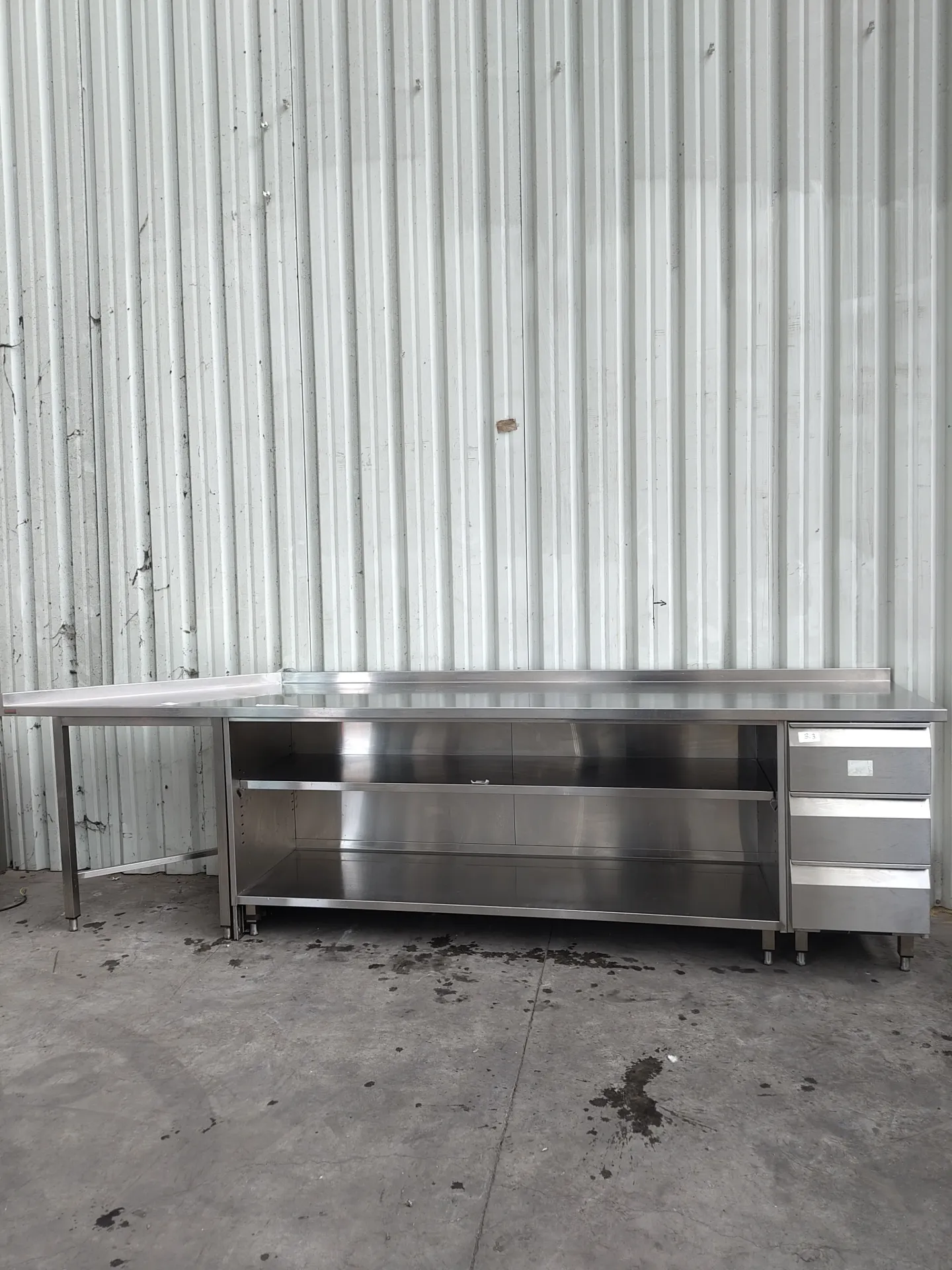 Armoires de travail inox (combi 3 meubles) (L)