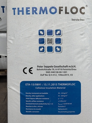 Ouate de cellulose pour isolation (L)