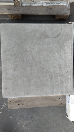 Carrelage épais gris clair effet béton 60x60x2 cm (L)