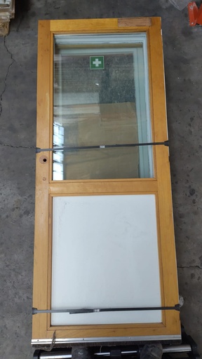Lot de porte vitrée en bois (L)