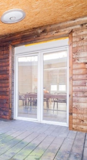 Châssis double porte-fenêtre PVC blanc (L)