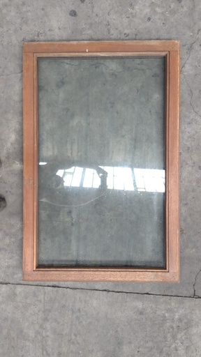 Châssis de fenêtre en bois avec vantail fixe  (L)