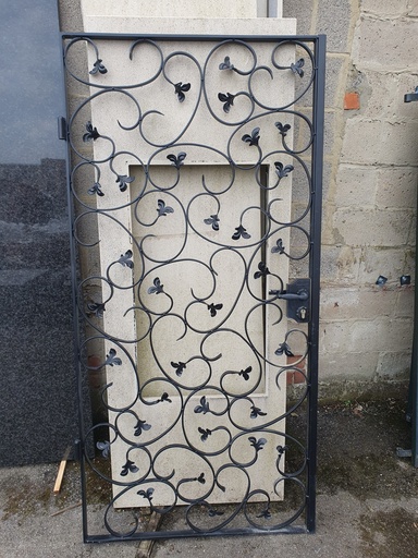 Porte de jardin en fer forgé- Noir
