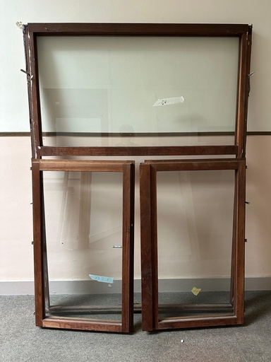 Châssis bois double ouvrant - simple vitrage