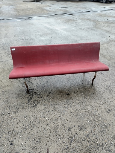 Banc plastique rouge 200x60x78 cm (L)